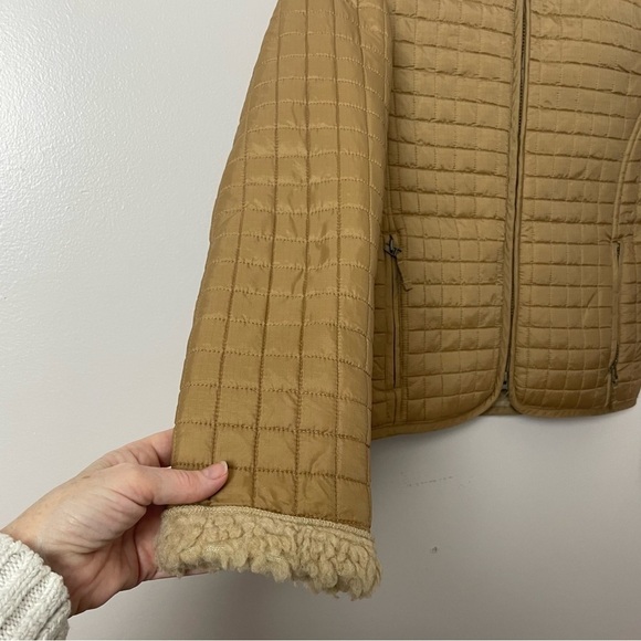 Tsunami Quilted Fleece-Lined Bomber Jacket – Tan – Size Medium - Picture 2 of 12